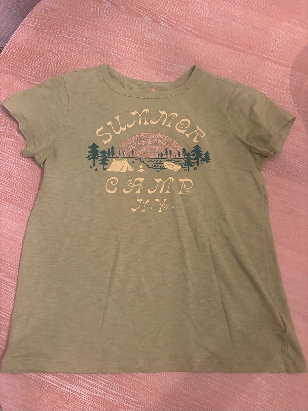 Crewcuts Olive Green 'Summer Camp' Tee - XL